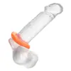 8. Calexotics Alpha Liquid Silicone Sexagon Cock Ring, Orange thumbnail