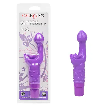 Calexotics New Products In Stock Rechargeable Butterfly Kiss - Purple