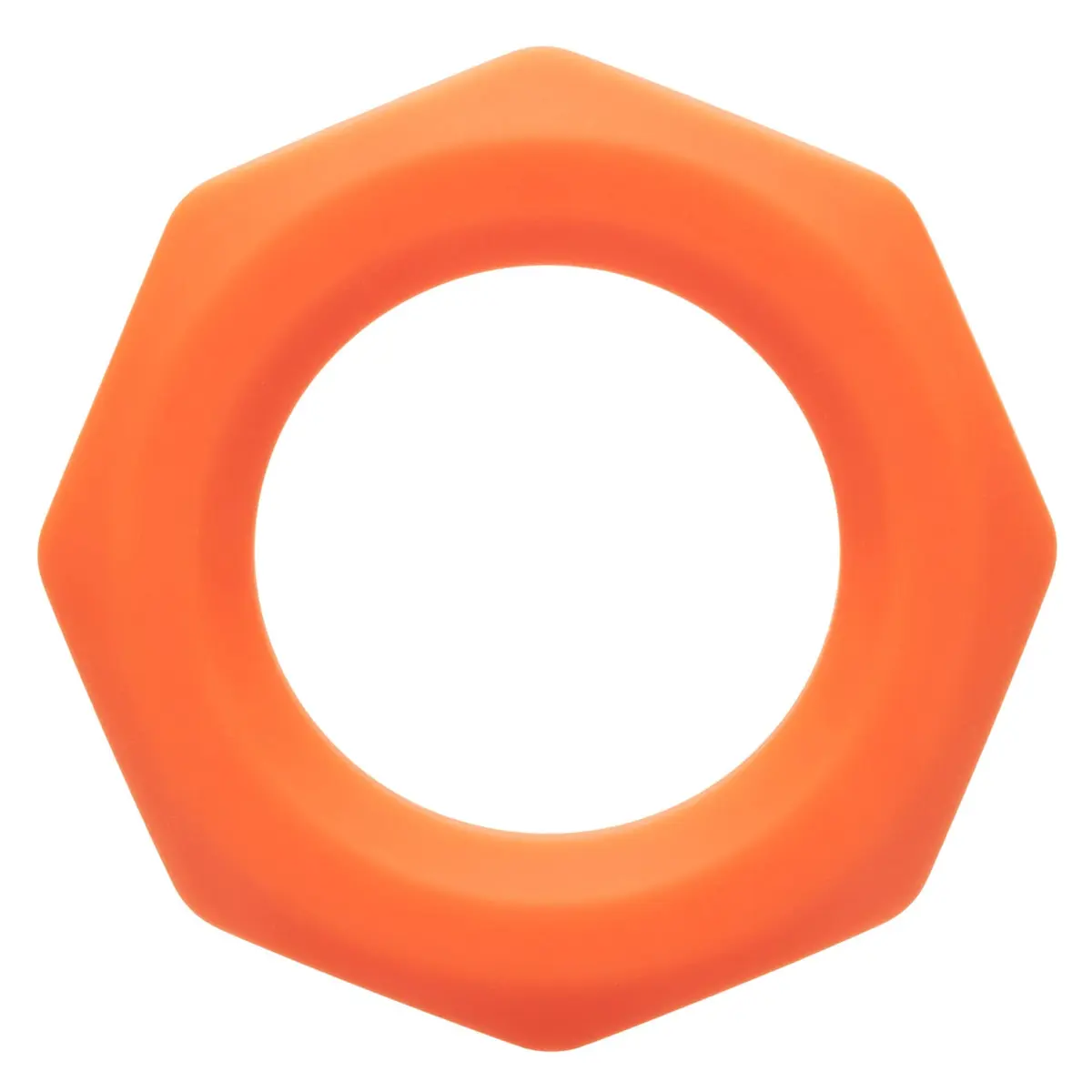 Calexotics - Alpha Liquid Silicone Sexagon Cock Ring, Orange