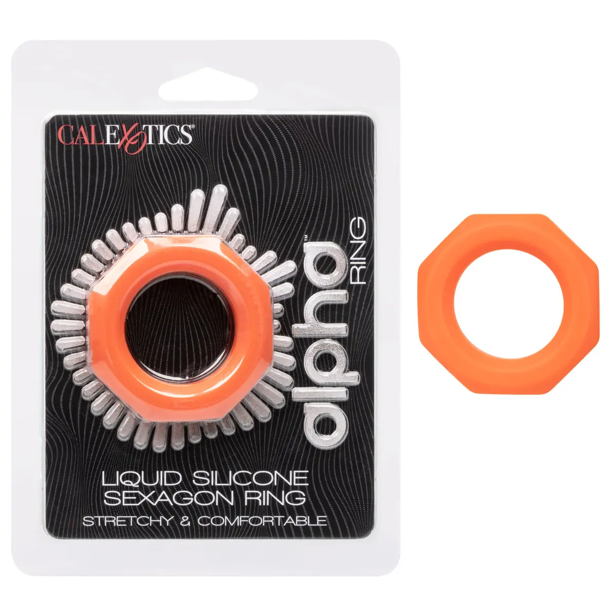 Alpha Liquid Silicone Sexagon Cock Ring