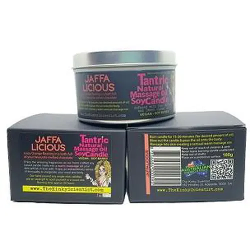 The Kinky Scientist - Jaffa Licious Tantric Natural Massage Oil Soy Candle