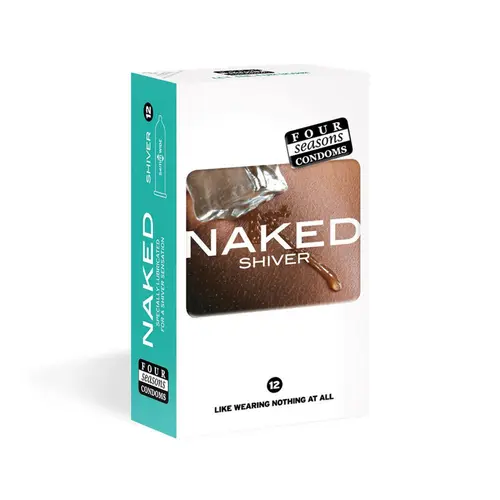 Four Seasons Naked Shiver Condoms, 12 count, Pack of 12