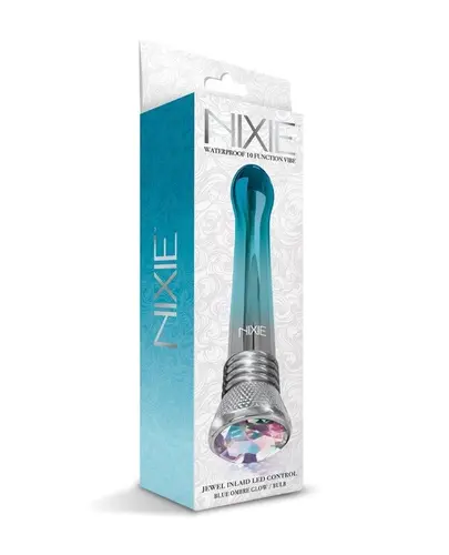 Global Novelties - Nixie Vibrator - Nixie Jewel Ombre Bulb Vibe Blue Glow