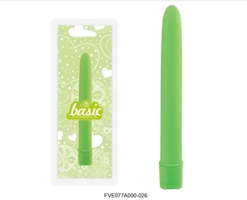 Excellent Power - BasicX 6-Inch Thin Smoothie Multispeed Vibrator, Green