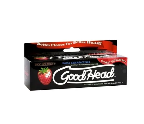 Doc Johnson GoodHead Good Head Gel Strawberry  4 oz.