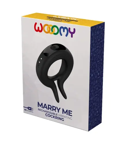Adrien Lastic Wooomy Marry Me Rechargeable Vibrating Black Ring