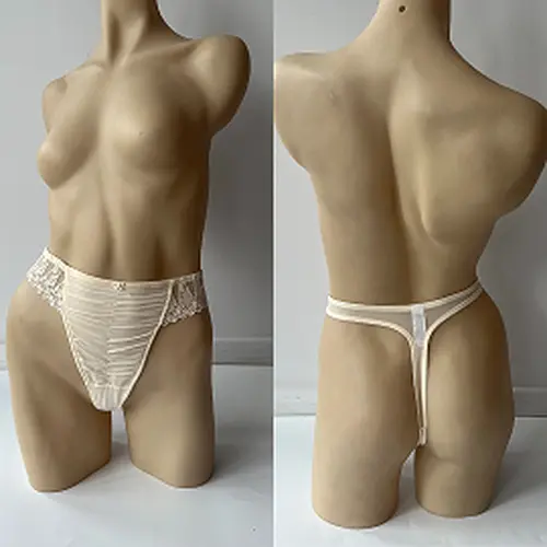 AAPD New Products In Stock Beige Lace G-String Large 20pc Bag