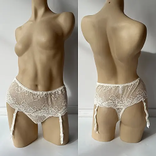 AAPD New Products In Stock White Lace Underwear Garter Belt Small 20pc Pack