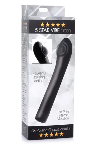 XR Brands INMI - Inmi 5 Star 9X Pulsing G-spot Silicone Vibrator - Black