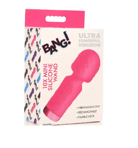 XR Brands BANG! 10X Mini Silicone Wand -  Pink