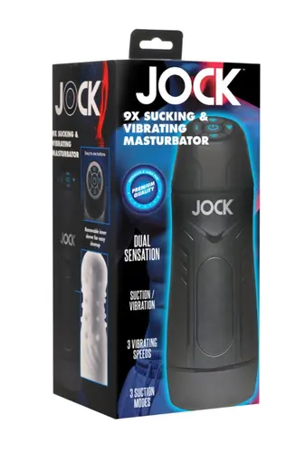 Jock 9X Sucking & Vibrating Masturbator White