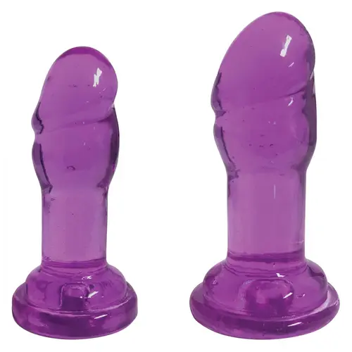 Curve Toys - Lollicock Slim Stick Duo Suction Cup Dildos, Purple