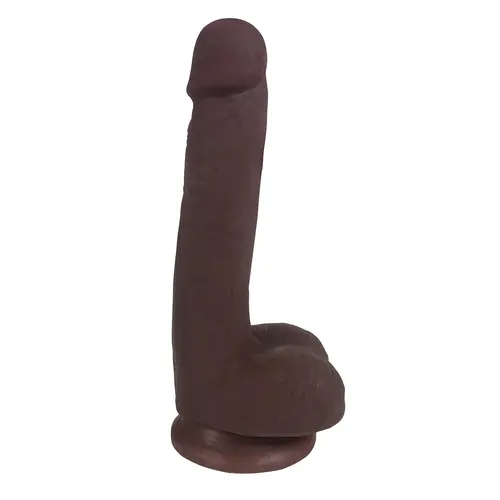 Curve Toys - Easy Riders 7 Inch Dual Density Dildo With Balls, Brown