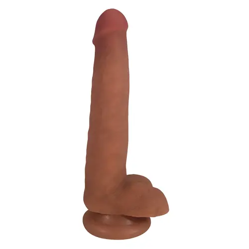 Curve Toys - Easy Riders 8 Inch Dual Density Dildo With Balls, Tan