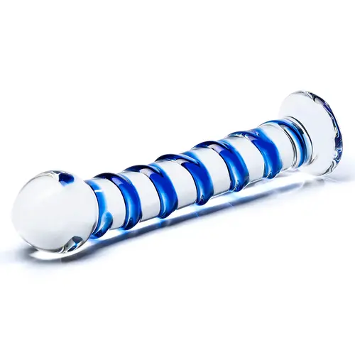 Electric EEL, Inc GLAS - Blue Spiral Glass Dildo