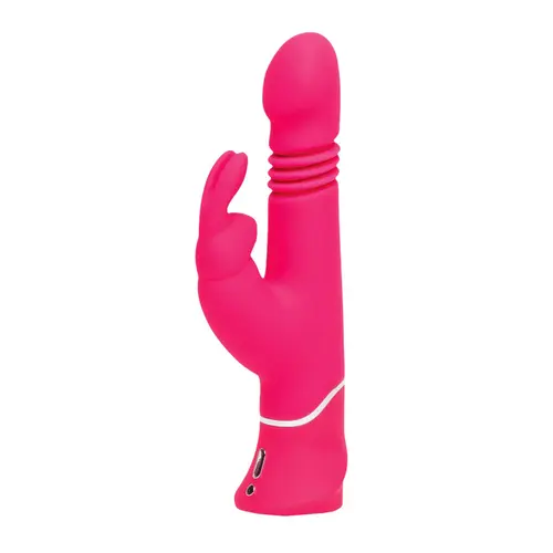 Love Honey - Happy Rabbit Thrusting Realistic Rechargeable Rabbit Vibrator Pink