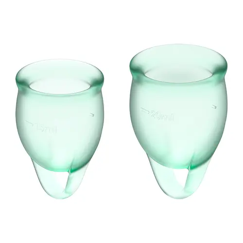 Satisfyer Feel Good Menstrual Cup 2 Pieces, Light Green