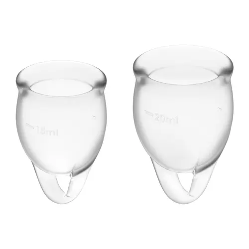 Satisfyer Feel Confident Menstrual Cup 2 Pieces, Transparent