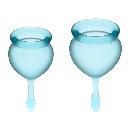 Satisfyer Feel Good Menstrual Cup 2 Pieces, Light Blue