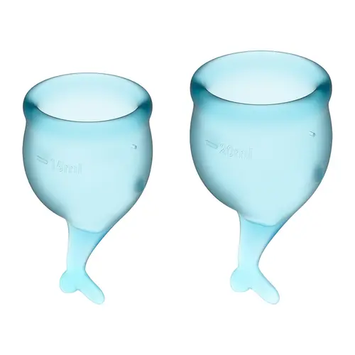 Satisfyer Feel Secure Menstrual Cup 2 Pieces, Light Blue