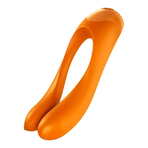 Satisfyer Candy Cane Finger Vibrator, Orange