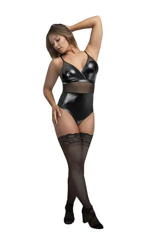 Magic Silk Exposed Lingerie wicked ways Crotchless Teddy L/XL
