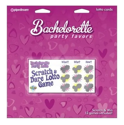 Pipedream - Bachelorette Party Favours - Lotto Cards