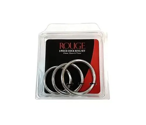Rouge Stainless Steel 3 Cock Ring Set