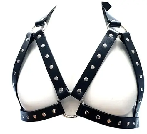 ROUGE - Female Black Leather Chest Harness