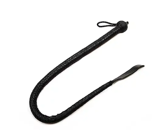 ROUGE BDSM Whip - Black Leather Devil Tail Whip