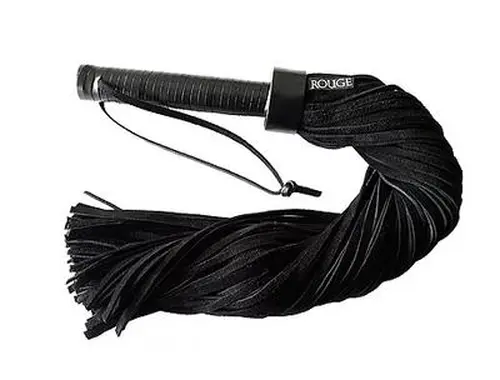 ROUGE - Black Suede Flogger with Leather Handle