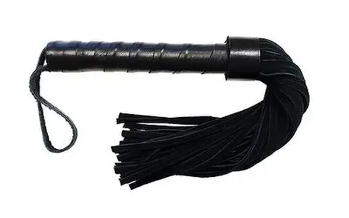 ROUGE - Black Suede Flogger with Leather Handle