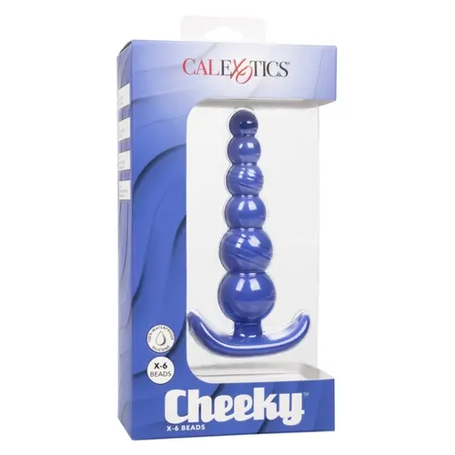 CalExotics Cheeky™ X-6 Beads Plug for Male & Female Silicone Butt Play Toy