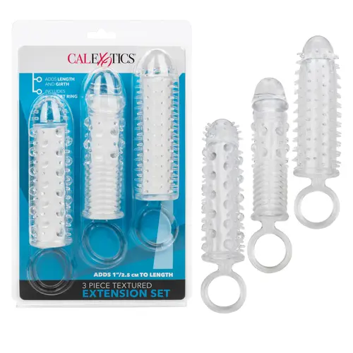 Calexotics - 3 Piece Textured Penis Extension Set