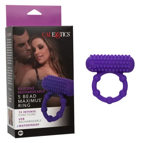 Calexotics - Silicone Rechargeable 5 Bead Maximus Ring