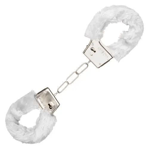 Calexotics - Playful Furry BDSM Handcuffs - White