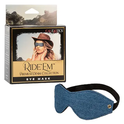 Calexotics New Products In Stock Ride 'Em Premium Denim Collection Eye Mask