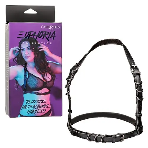 Calexotics New Products In Stock Euphoria Collection Plus Size Halter Buckle Harness